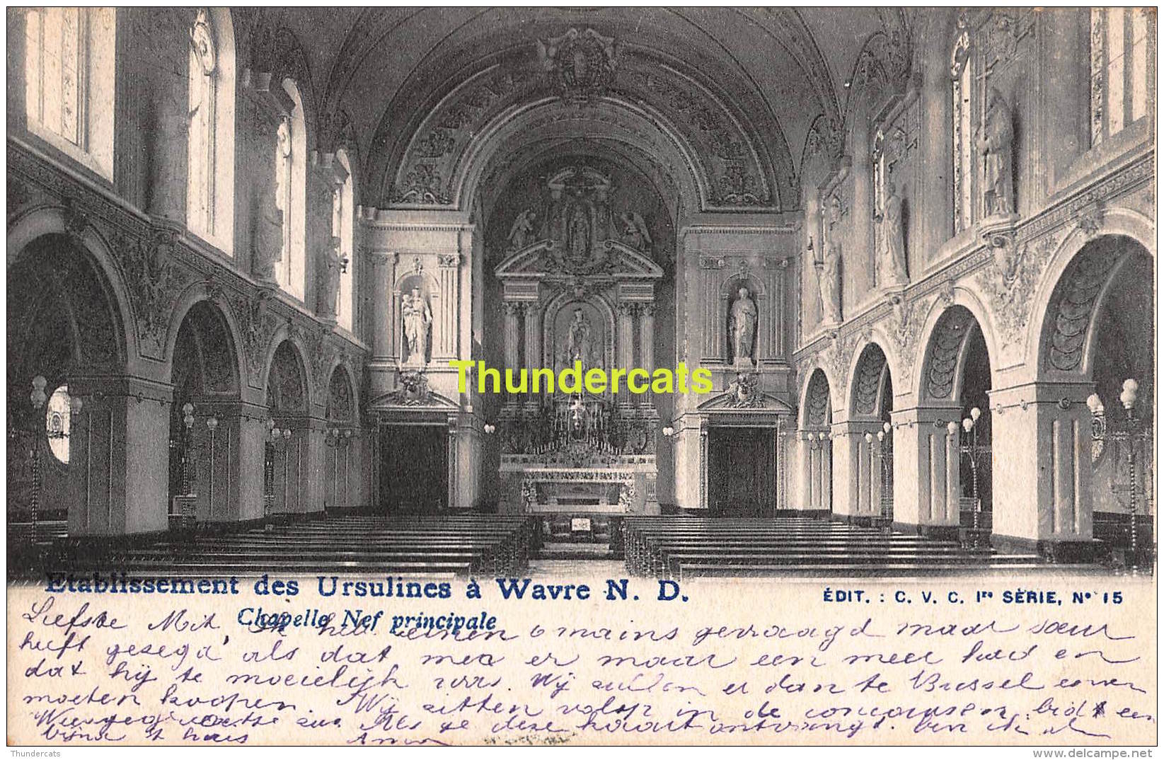 CPA ETABLISSEMENT DES URSULINES A WAVRE NOTRE DAME   CHAPELLE  NEF PRINCIPALE - Sint-Katelijne-Waver