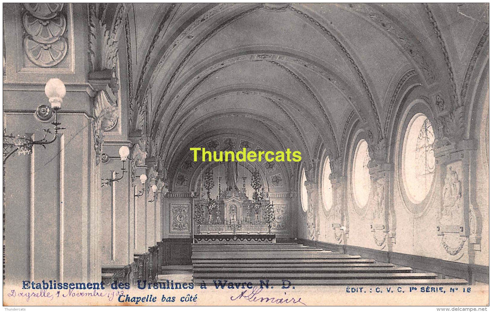 CPA ETABLISSEMENT DES URSULINES A WAVRE NOTRE DAME   CHAPELLE  BAS COTE - Sint-Katelijne-Waver