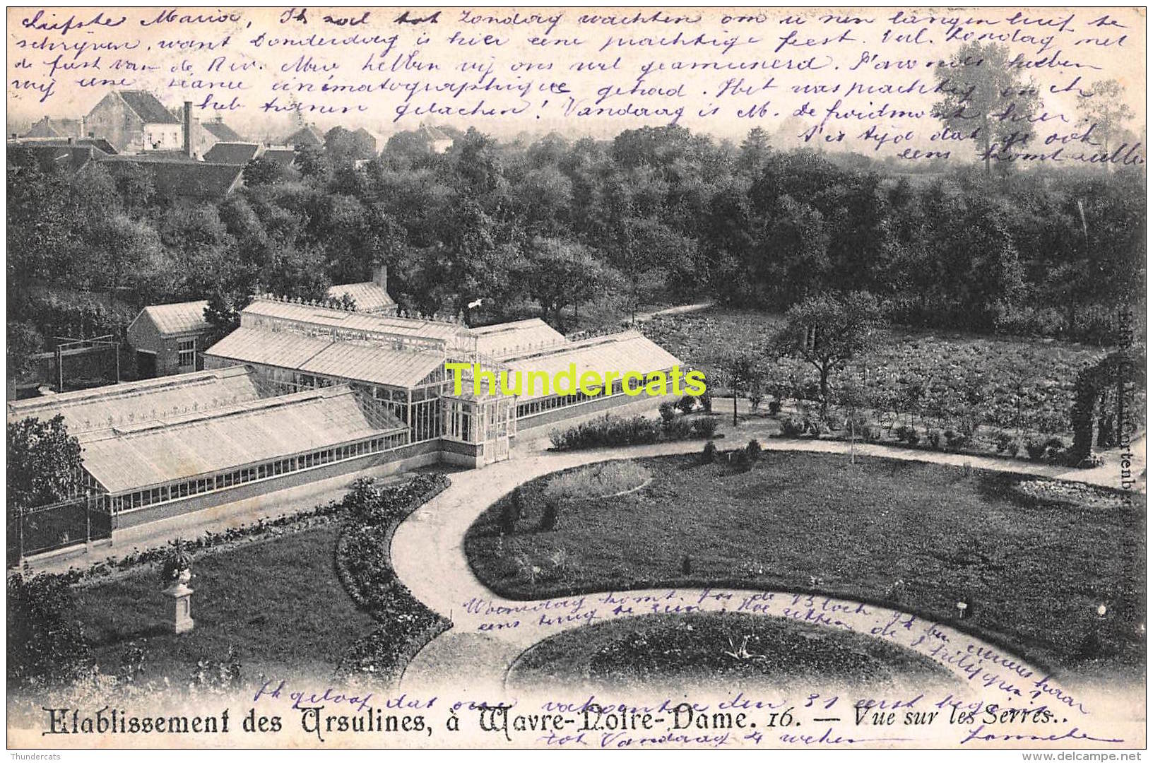 CPA ETABLISSEMENT DES URSULINES A WAVRE NOTRE DAME  VUE SUR LES SERRES - Sint-Katelijne-Waver