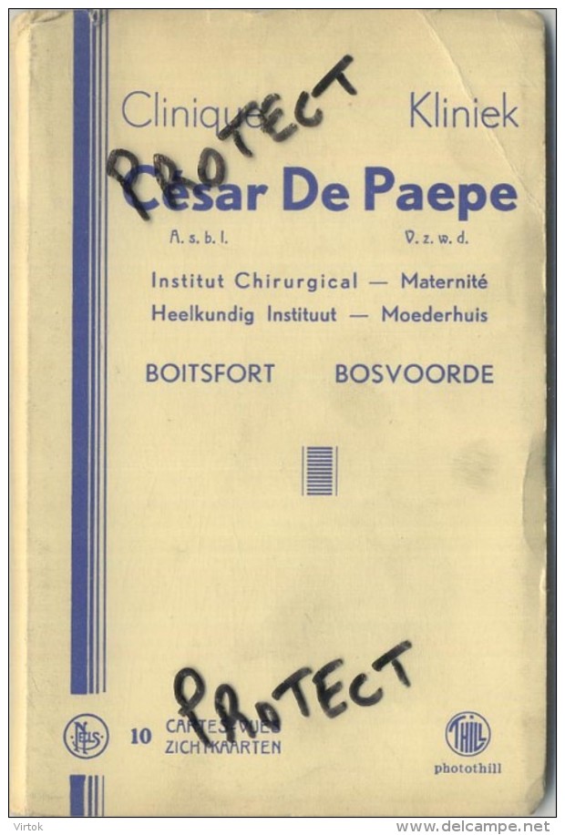 Boitsfort -  Bosvoorde :  Carnet 10 CPA :  César De Paepe  Kliniek - Clinique ( Scans ) - Watermael-Boitsfort - Watermaal-Bosvoorde