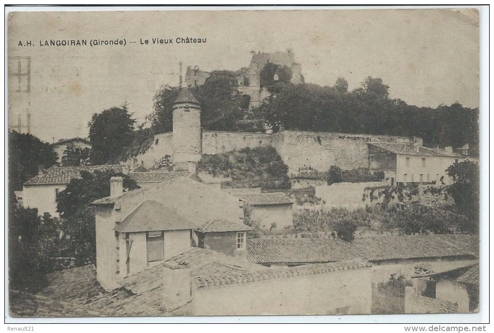 Langoiran-Le Vieux Château (Très Légère Corne D'angle Haut à Droite,voir Scan)-(CPA) - Autres & Non Classés