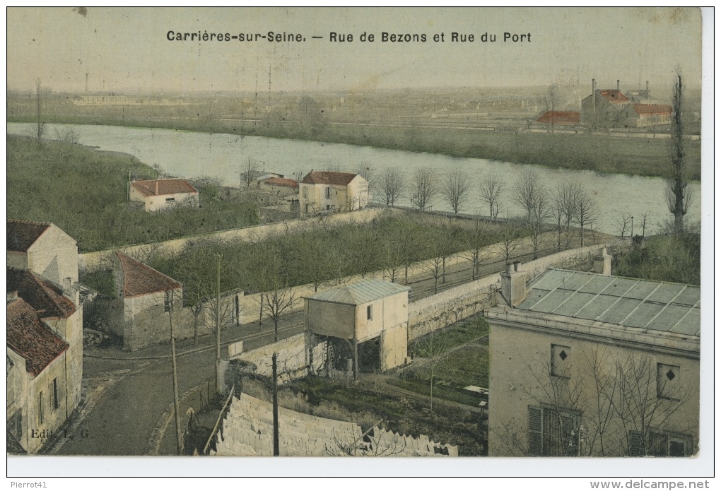 CARRIERES SUR SEINE - Rue De Bezons Et Rue Du Port - Carrières-sur-Seine