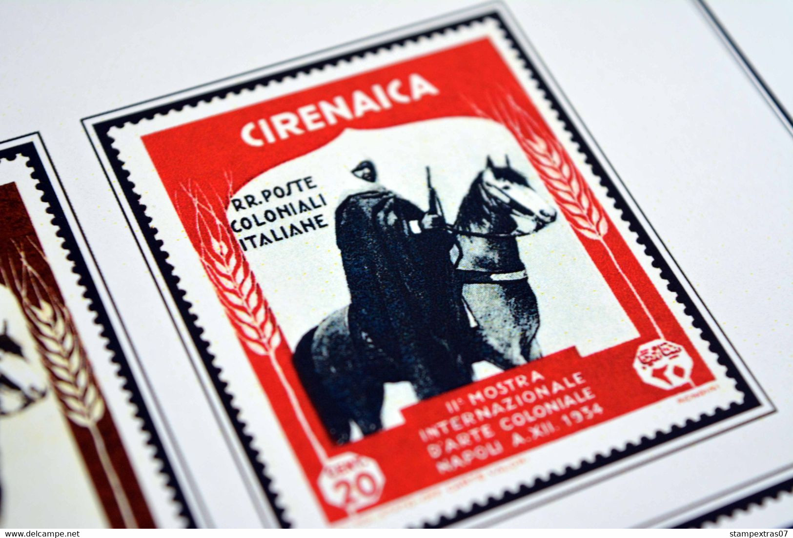 COLOR PRINTED CYRENAICA 1923-1950 STAMP ALBUM PAGES (15 illustrated pages) >> FEUILLES ALBUM