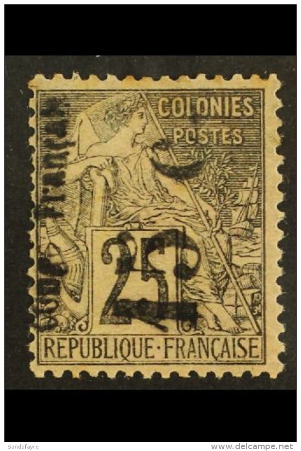 CONGO 1891 15c On 25c , Large "O", Reading Upwards, Yv 7b, Fine Mint Few Tone Spots. Scarce. For More Images,... - Sonstige & Ohne Zuordnung