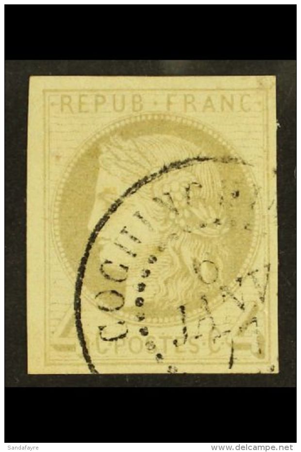 COCHIN CHINA 1877 4c Grey, Ceres, Yv 16,  Very Fine Used With Cochinchine 6 Jan 77 Cds Cancel. For More Images,... - Andere & Zonder Classificatie