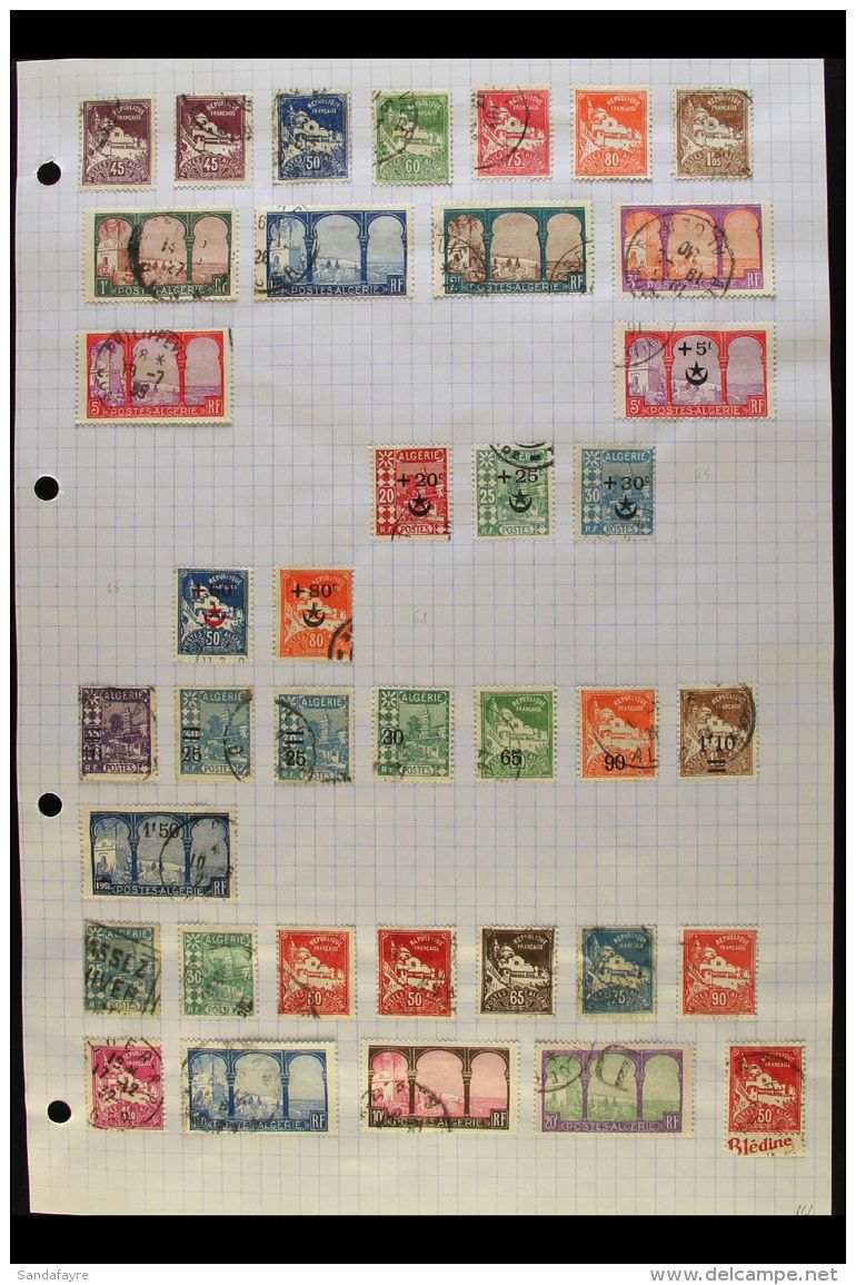 ALGERIA 1924-1958 All Different FINE USED Collection On Pages. Strongly Represented Throughout With A High Degree... - Sonstige & Ohne Zuordnung