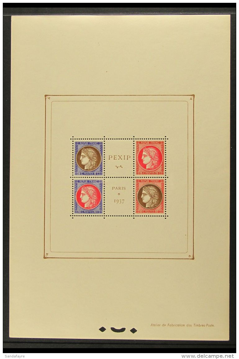 1937 "PEXIP" Exhibition Mini-sheet, Yvert Block 3, SG MS581, Never Hinged Mint, Minimal Gum Disturbances On... - Andere & Zonder Classificatie