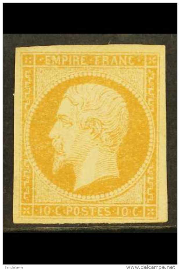 1859 10c Brownish Bistre Die I (coarse Impression), SG 50a, Very Fine Mint (possibly Never Hinged) With Old Owners... - Autres & Non Classés