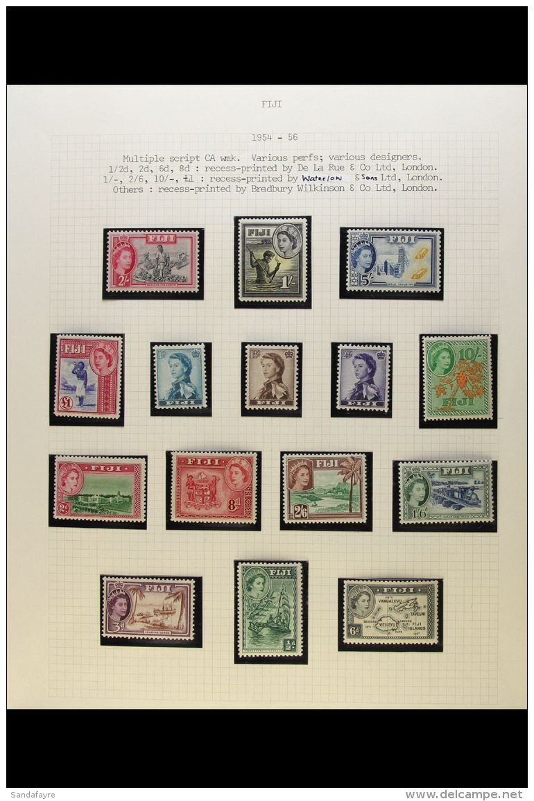 1953-1970 CHIEFLY NEVER HINGED MINT COLLECTION. An Attractive Collection Of Sets Presented In Mounts On Album... - Fidji (...-1970)