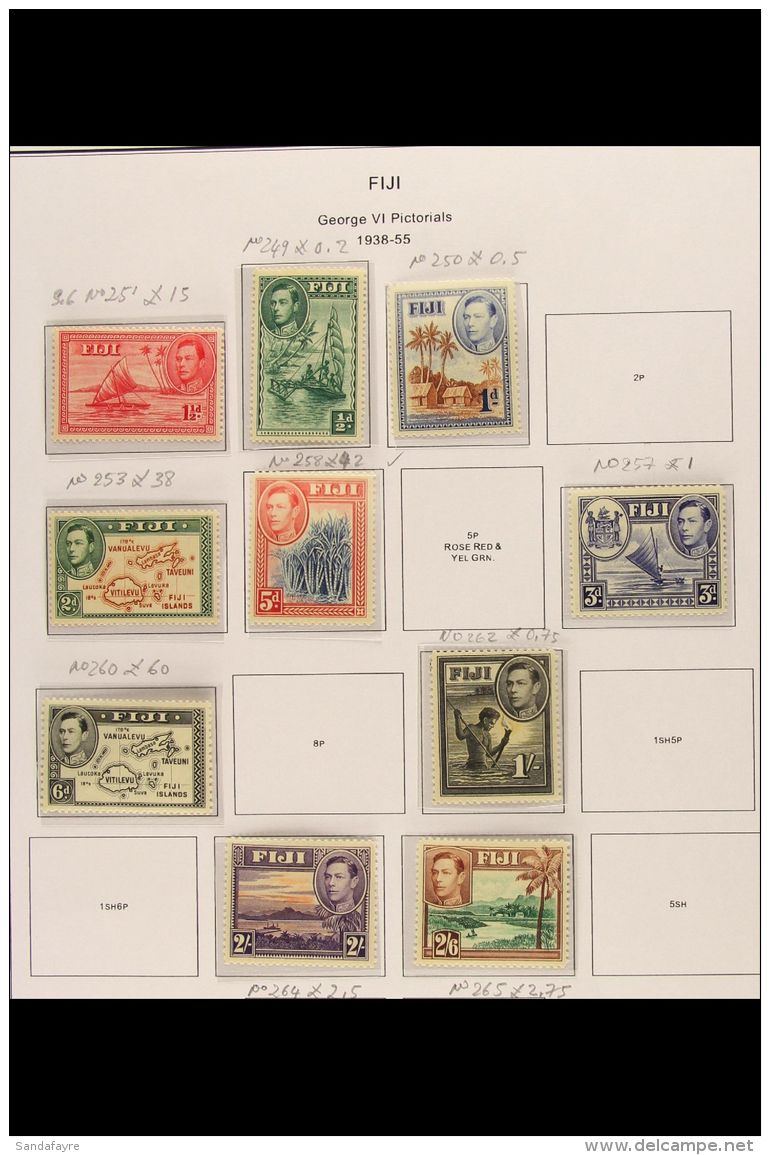 1903-38 A Small But Useful Mint Collection On Pages, Incl. 1902 Set To  6d, 1935 Jubilee Set, 1938 Die I 2d And... - Fidschi-Inseln (...-1970)