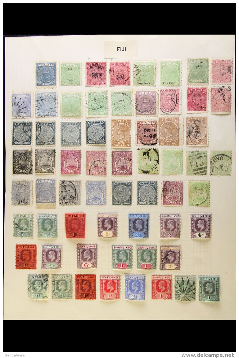 1871-1906 OLD COLLECTION On A Page, Mint Or Used, Inc 1871 1d &amp; 1872 6c On 3d Unused, 1878-1902 Values To 1s... - Fidschi-Inseln (...-1970)