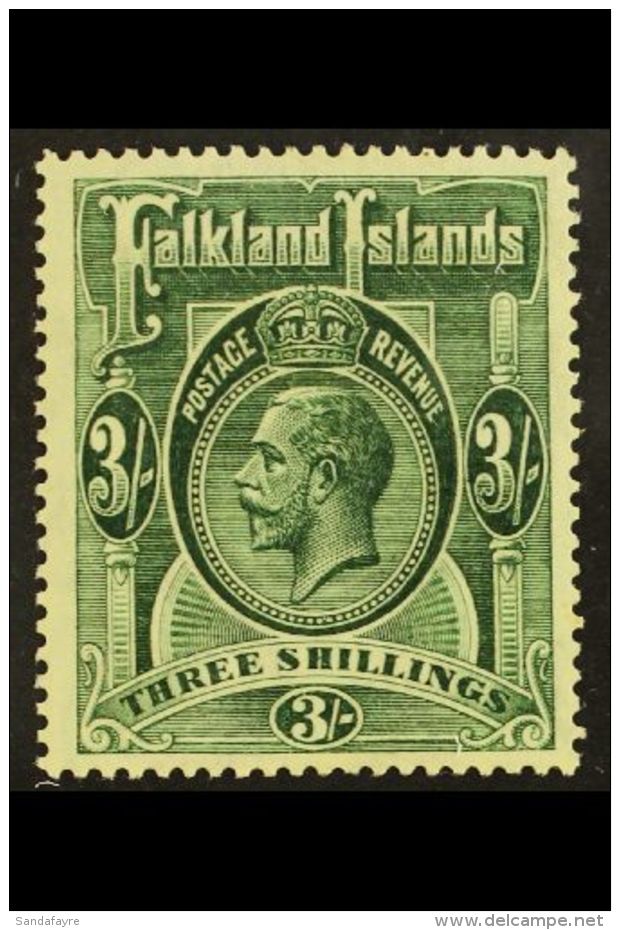 1921-28 3s Slate-green, SG 80, Fine Mint. For More Images, Please Visit... - Falklandinseln