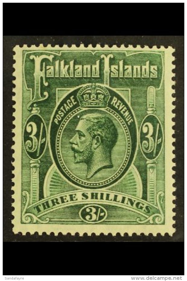 1921-28 3s Slate-green, SG 80, Fine Mint. For More Images, Please Visit... - Falklandinseln