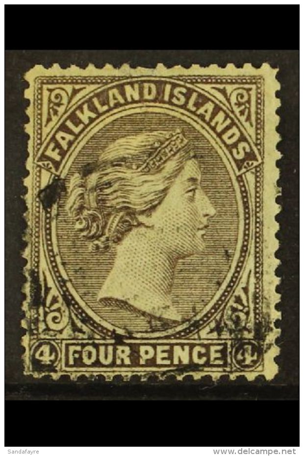 1878-79 4d Grey-black, No Watermark, SG 2, Good Used. For More Images, Please Visit... - Falklandinseln