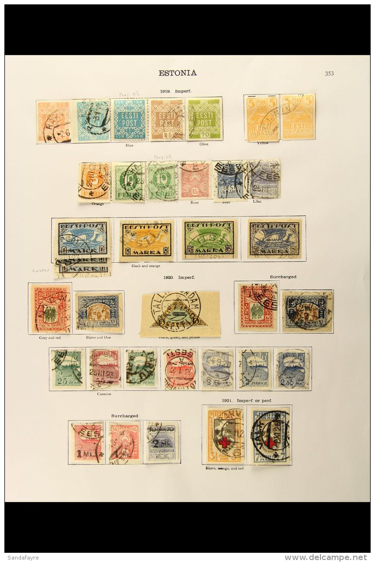 1919 - 1936 Comprehensive Mint And Used Collection Highly Complete For The Period Incl 1919 15k Perf, 1923 Alta... - Estland