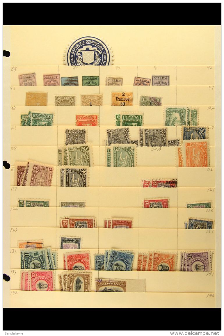 1866-1996 ATTRACTIVE ACCUMULATION On Stock Pages, Mint (some Never Hinged) And Used Stamps With Light Duplication,... - Dominican Republic