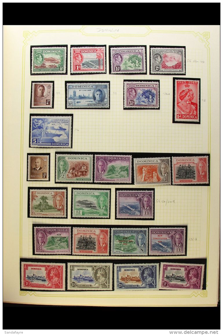 1935-82 FINE MINT COLLECTION An All Different Collection On Album Pages, Includes 1935 Silver Jubilee Set, Then... - Dominique (...-1978)