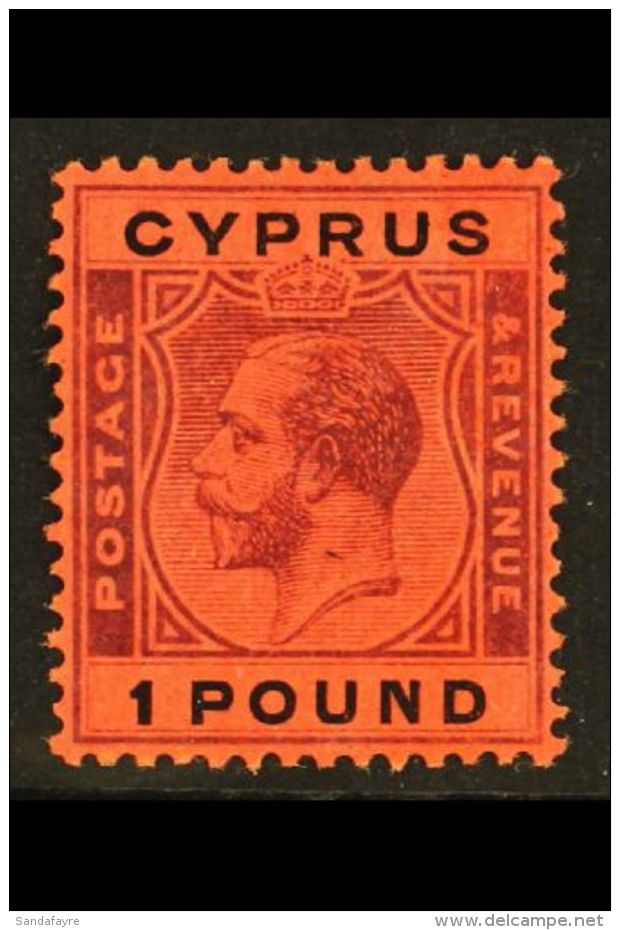 1924-28 &pound;1 Purple And Black On Red, Watermark Multi-Crown CA, SG 102, Fine Mint. For More Images, Please... - Autres & Non Classés