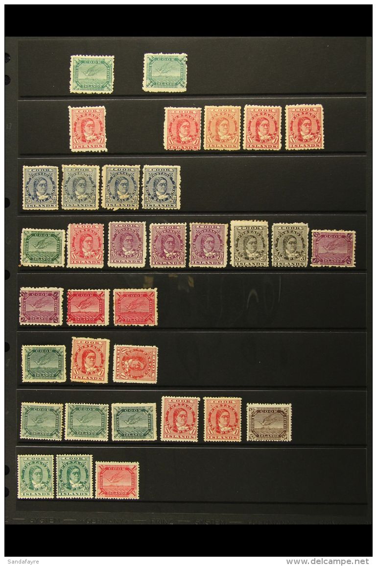 1902-19 MINT SELECTION On A Hagner Page. Includes  1902 No Watermark To 2&frac12;d (4), 1902 Watermarked To 5d... - Cookeilanden