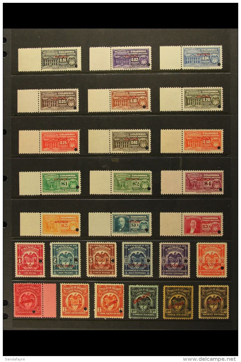 REVENUE STAMPS - "SPECIMEN" COLLECTION A Beautiful All Different Collection From The American Bank Note Company... - Colombia