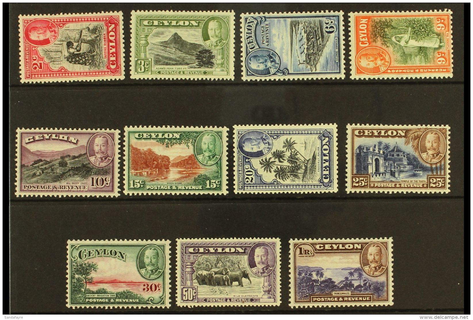1935-36 Pictorials Complete Set, SG 368/78, Fine Never Hinged Mint, Fresh. (11 Stamps) For More Images, Please... - Ceylan (...-1947)