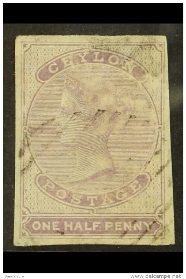1857-64 &frac12;d Reddish Lilac, SG 16, Fine Lightly Used With 4 Large Margins, Some Slight Surface Rubbing Behind... - Ceylan (...-1947)