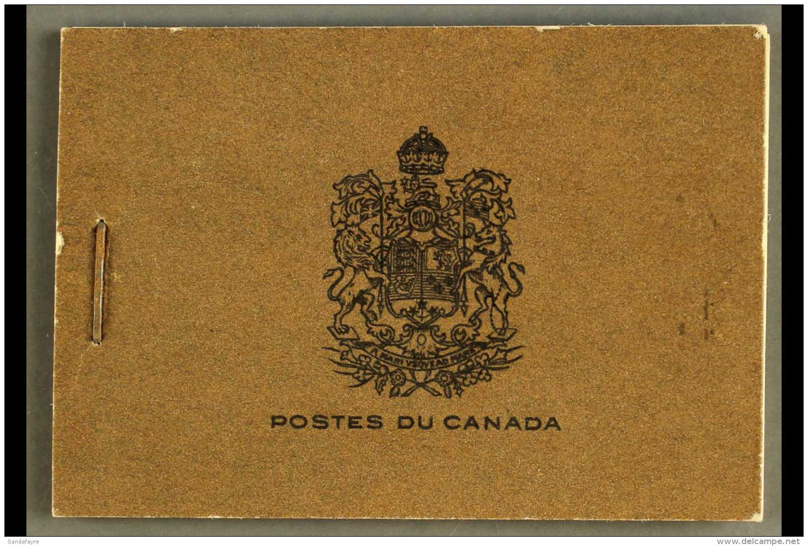 BOOKLETS 1933 Black On Brown Cover 25c Booklet With French Text, SG SB21a, Complete. For More Images, Please Visit... - Other & Unclassified