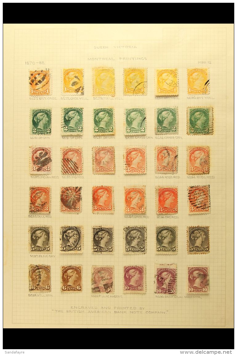 1870 - 1897 SMALL QUEENS USED. An Attractive Used (odd Mint / Unused) Collection On Three Album Pages Displayed... - Autres & Non Classés