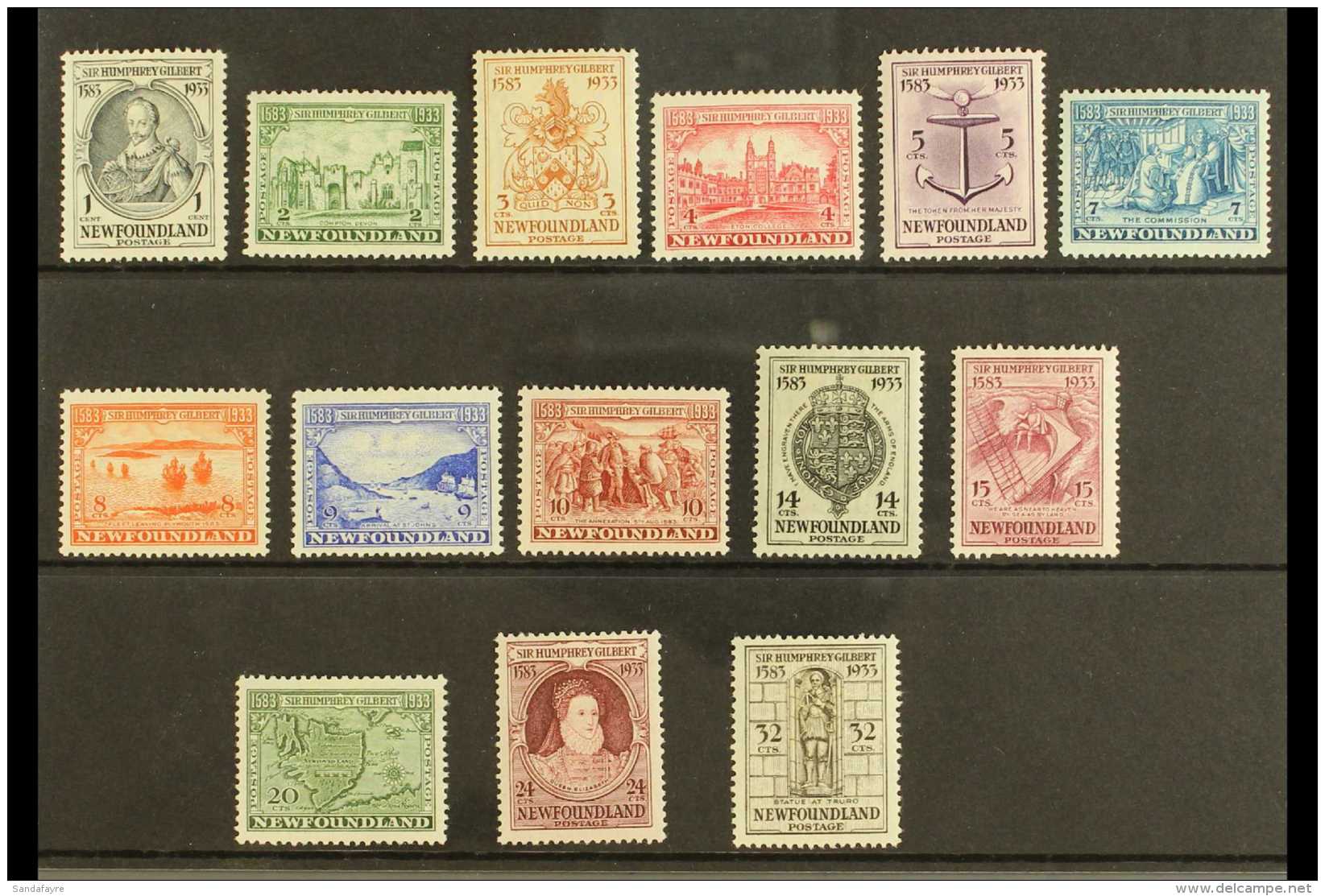 1933 Sir Humphrey Gilbert Complete Set, SG 236/49, Fine Mint, Very Fresh. (14 Stamps) For More Images, Please... - Andere & Zonder Classificatie