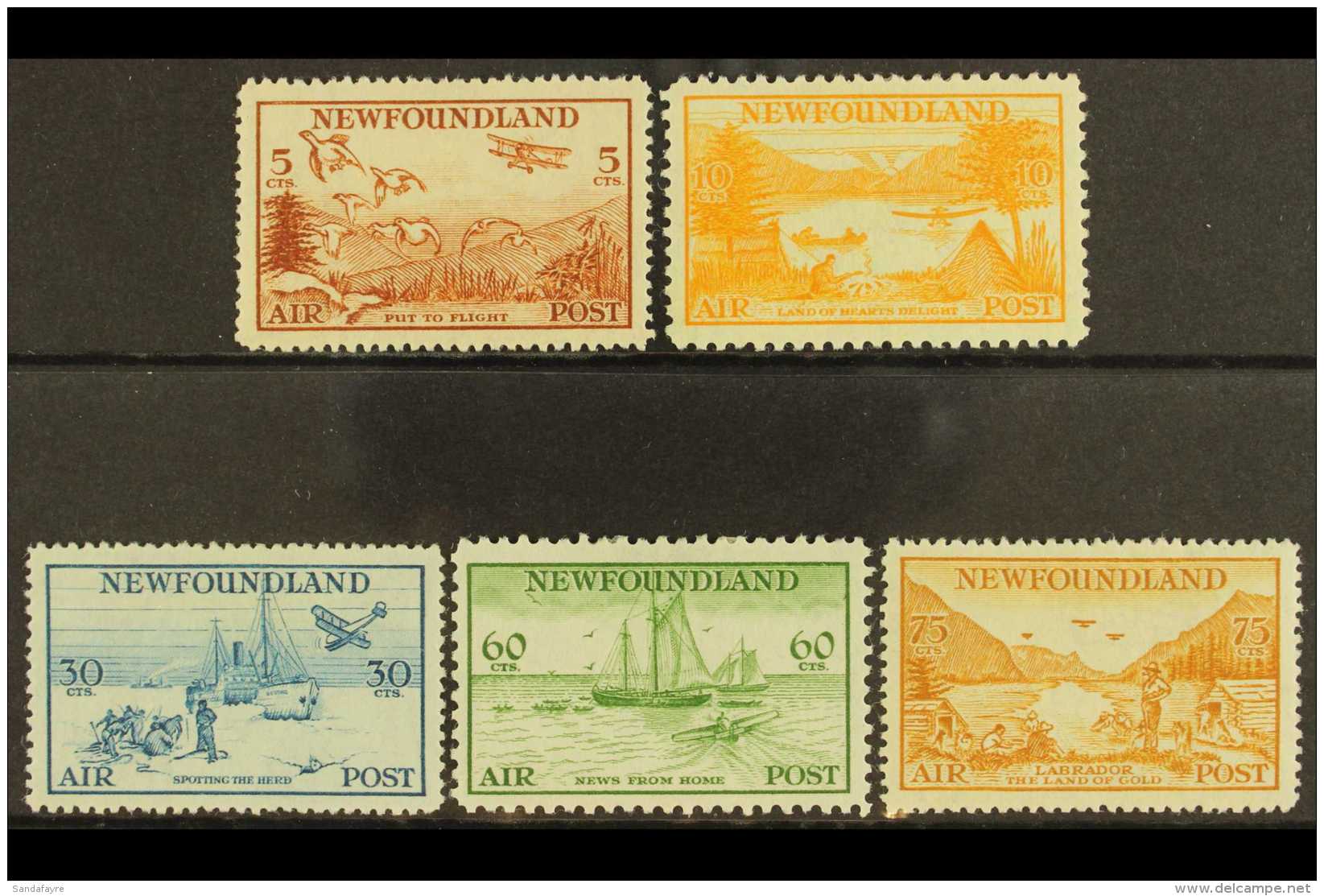 1933 Air Pictorials Set, SG 230/4, Very Fine Mint (5 Stamps) For More Images, Please Visit... - Andere & Zonder Classificatie