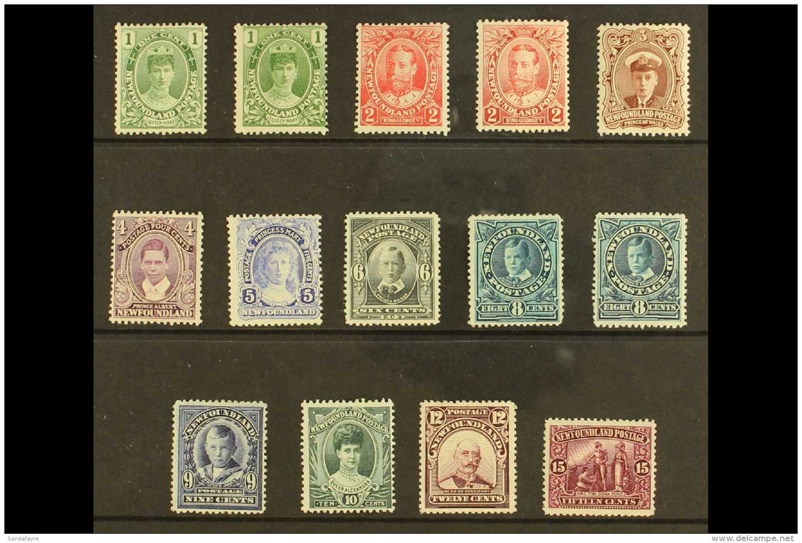 1911-16 Coronation Complete Set, SG 117/127, Plus Additional 1c, 2c, And 8c Shades, Fine Mint. (14 Stamps) For... - Sonstige & Ohne Zuordnung