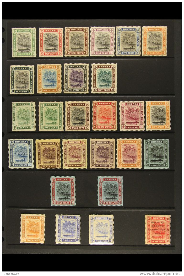 1907-68 MINT COLLECTION On Stock Pages. Inc 1907-10 Set To 50c Mint - 2c With Reversed Watermark, 1908-22 Set To... - Brunei (...-1984)