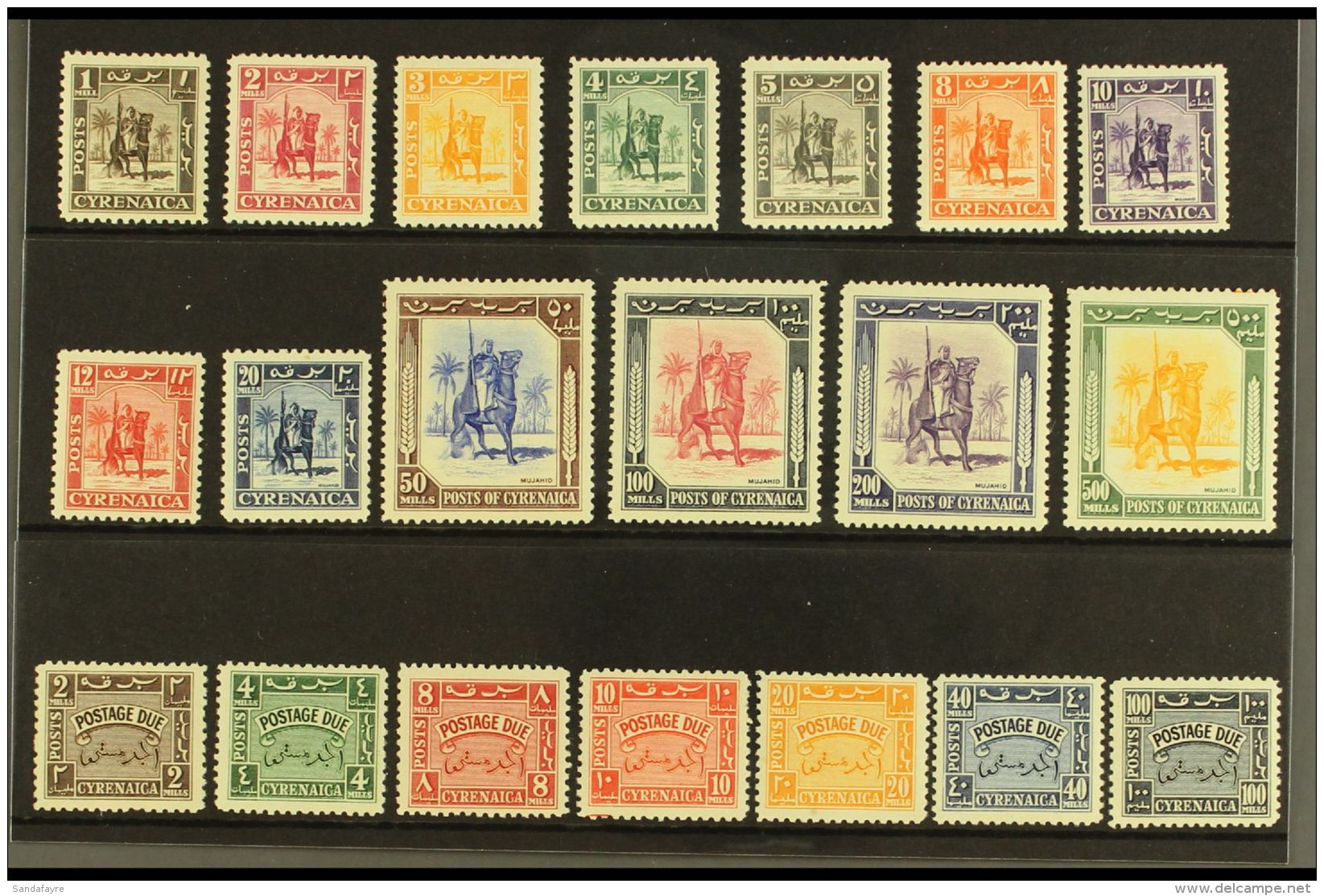 CYRENAICA 1950 Complete Issue Including Horseman Set And Postage Dues, SG 136/48, D149/155, Very Fine And Fresh... - Italienisch Ost-Afrika