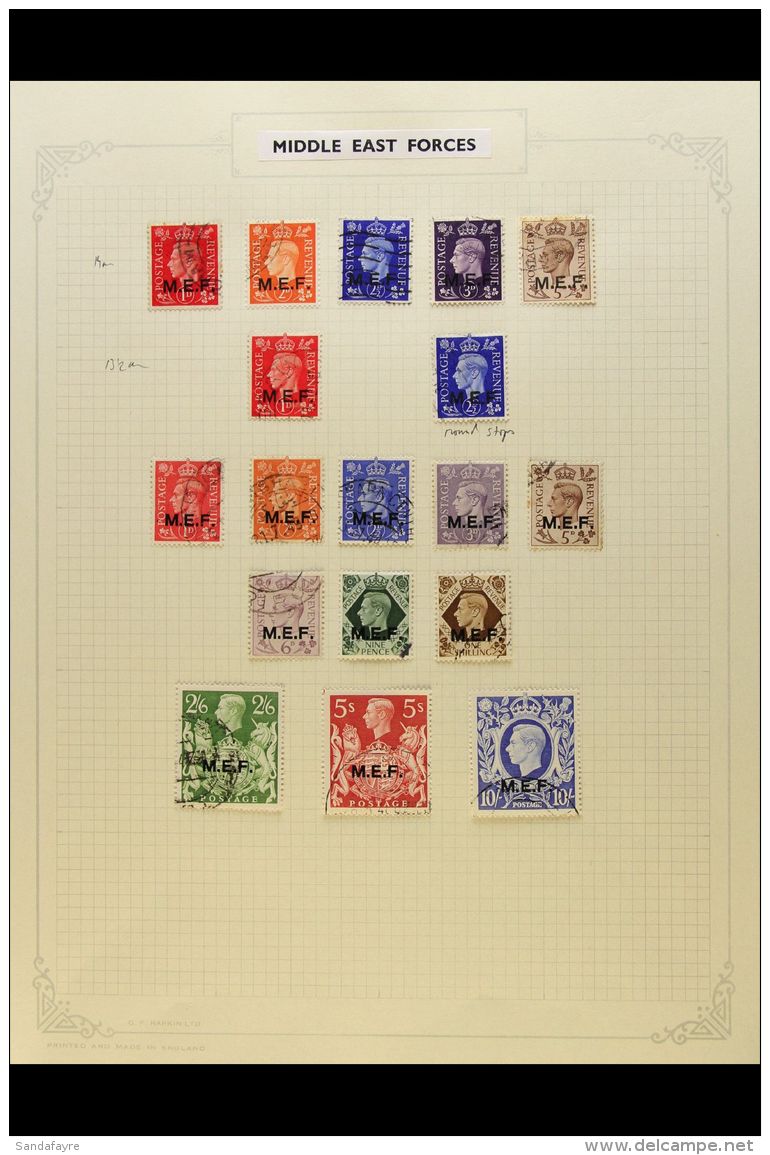 1942-1951 FINE USED COLLECTION On Leaves, All Different, Inc MEF 1942 14mm Opt Set And 13&frac12; Opt 1d Square... - Italiaans Oost-Afrika