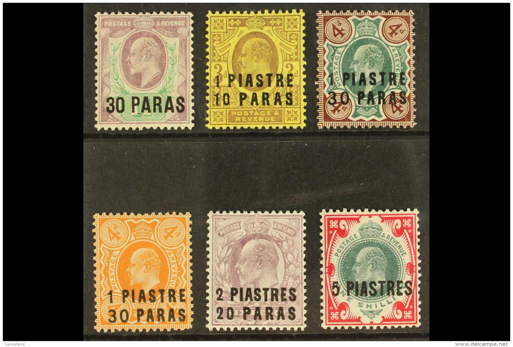1909 Set Complete, SG 16/21, Very Fine Mint (6 Stamps) For More Images, Please Visit... - Levant Britannique