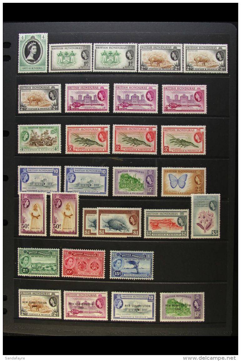 1953-95 ALL DIFFERENT NHM / MINT COLLECTION An Attractive Mostly Never Hinged Mint Collection Presented On Various... - Brits-Honduras (...-1970)