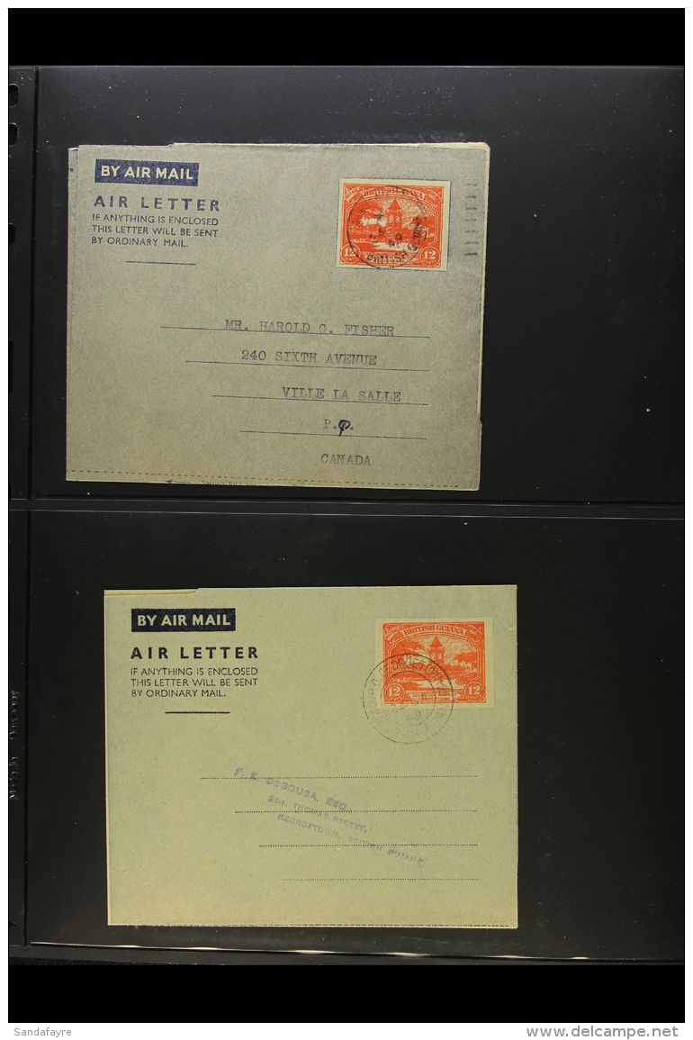 AEROGRAMMES 1944-1960 Complete Very Fine Used Collection Of All Different Postal Stationery Air Letters, Complete... - Britisch-Guayana (...-1966)