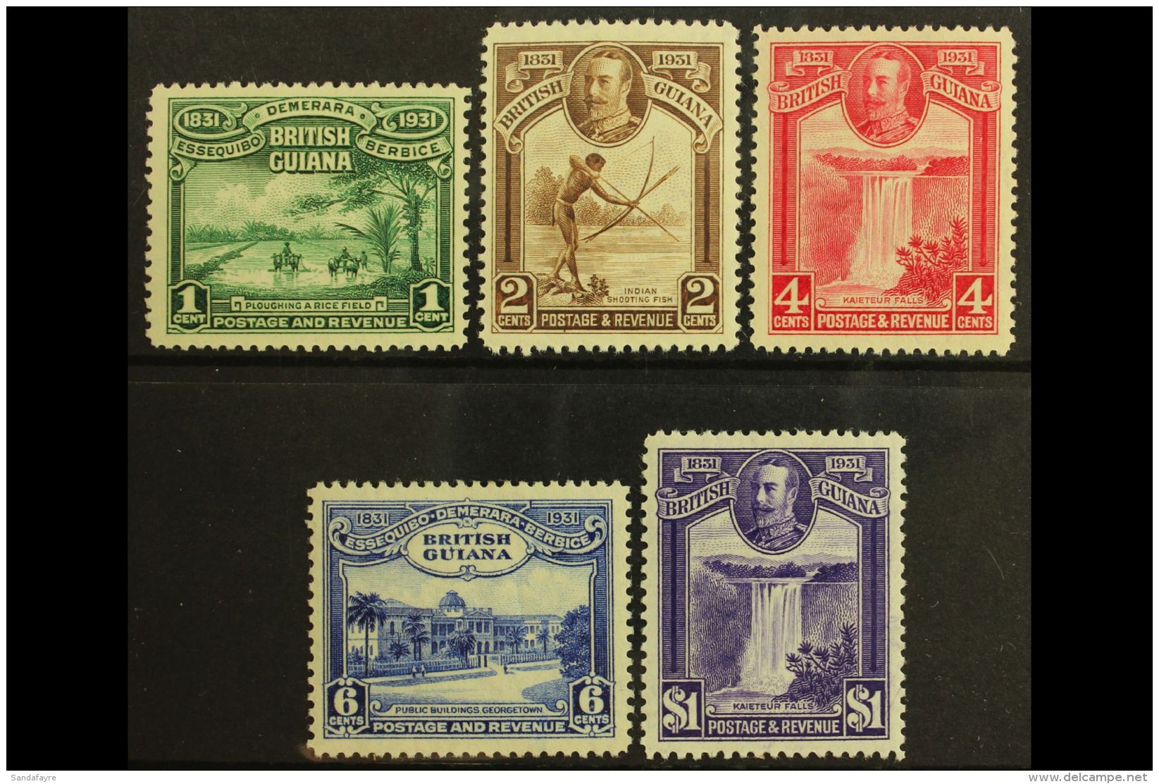 1931 Centenary Complete Set, SG 283/87, Fine Mint, Fresh Colours. (5 Stamps) For More Images, Please Visit... - Britisch-Guayana (...-1966)