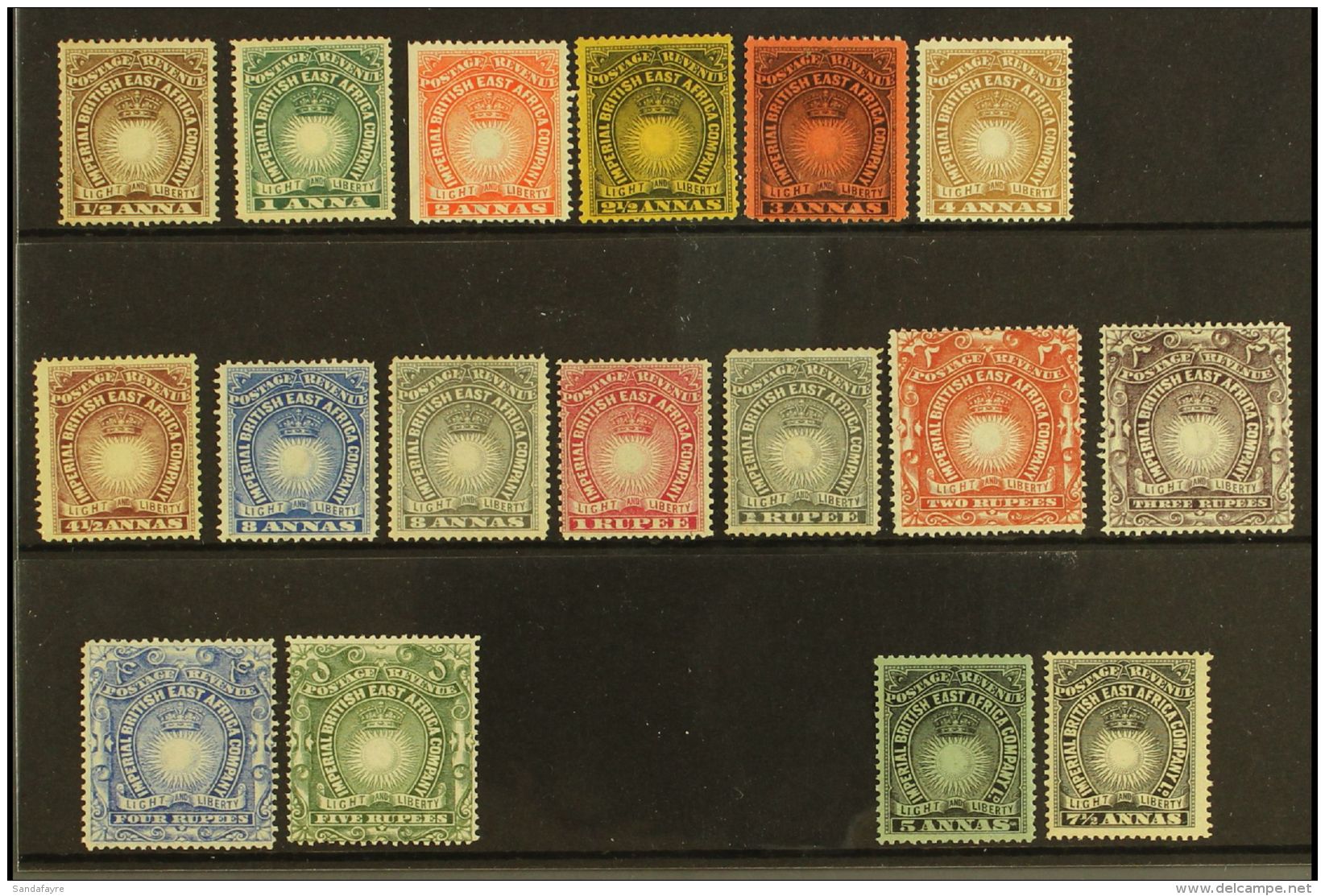 1895 Light &amp; Liberty Range, SG 4/9, SG 11/19 &amp; SG 29/30. Mint (17 Stamps) For More Images, Please Visit... - África Oriental Británica
