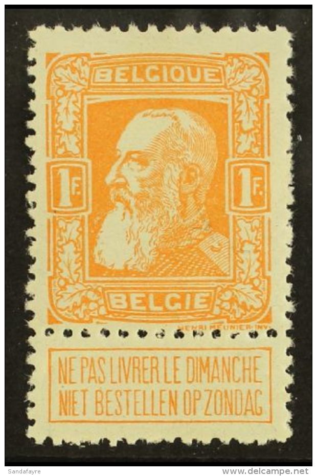 1905 1f Orange Anniversary (SG 104a, Michel 76b, COB 79a), Fine Mint With Label, Very Fresh. For More Images,... - Autres & Non Classés