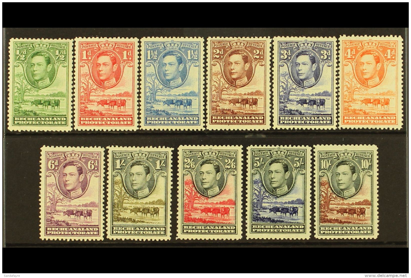 1938-52 KGVI Definitives Set, SG 118/28, Fine Mint (11). For More Images, Please Visit... - Autres & Non Classés