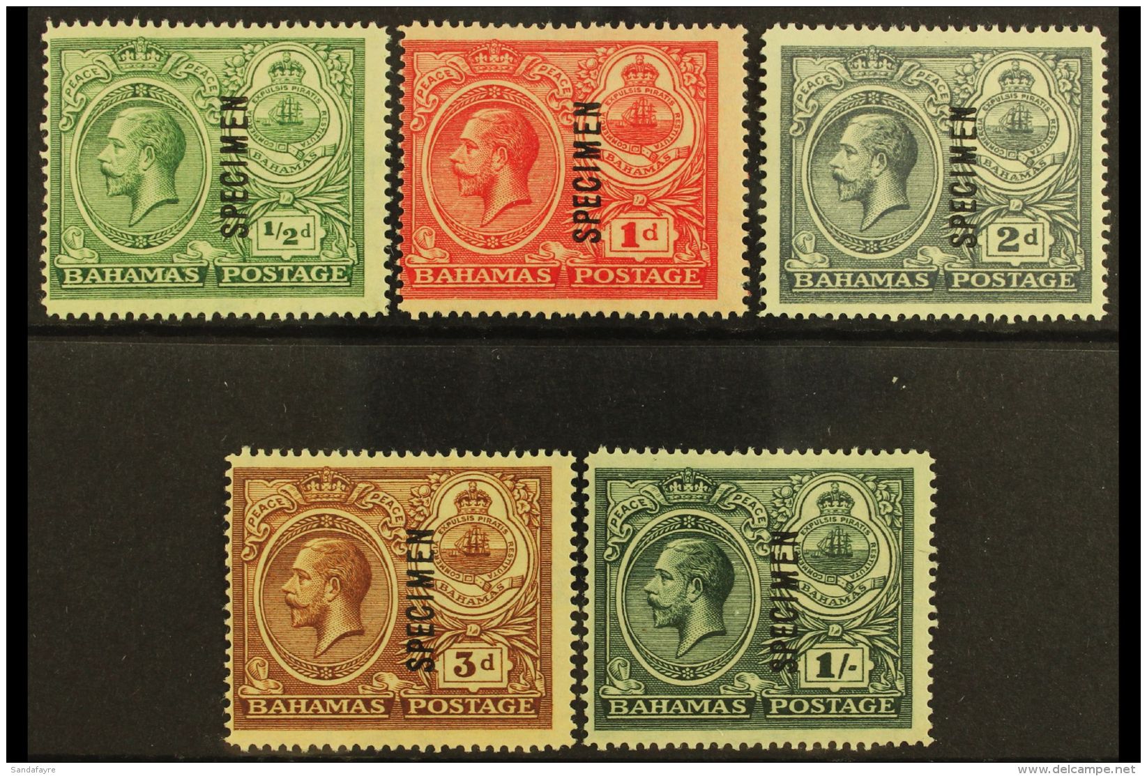 1920 Peace Celebration Set Complete, Ovptd "Specimen", SG 106s/110s, Very Fine Mint. (5 Stamps) For More Images,... - Autres & Non Classés