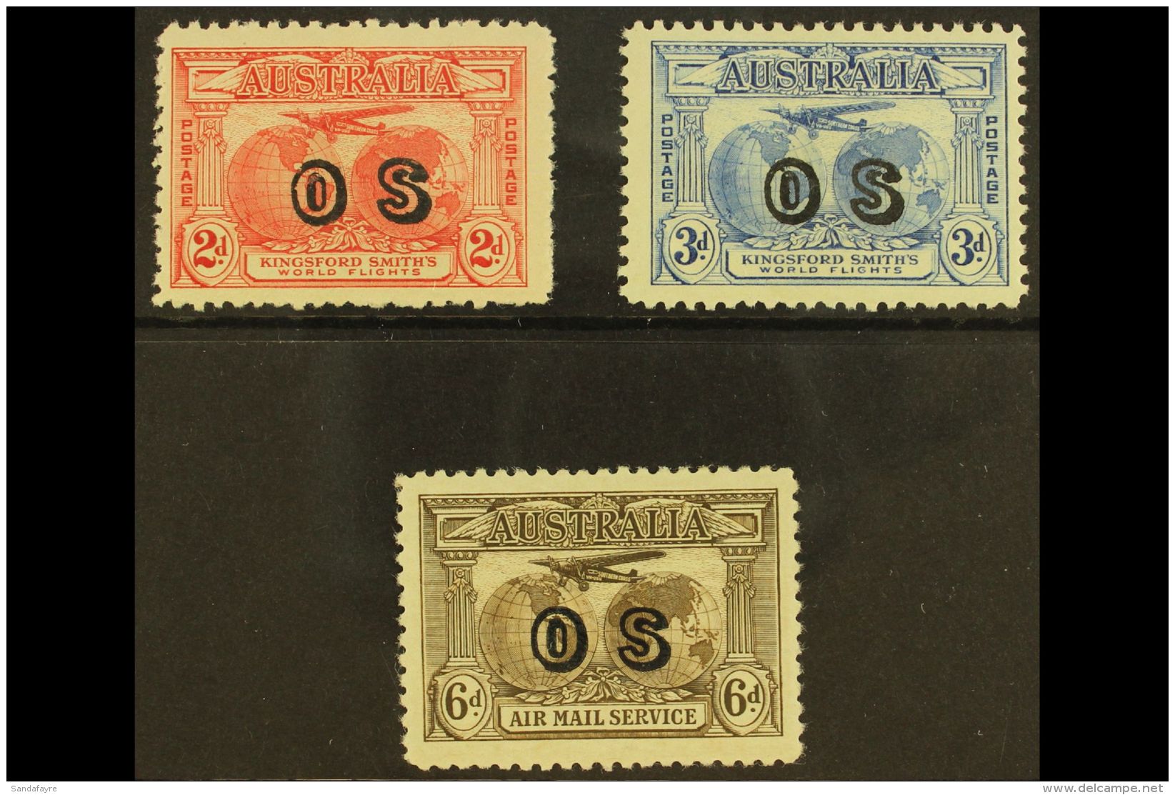 OFFICIALS 1931 Kingsford Smith "OS" Opt'd Set, SG O123/4 &amp; SG 139a, Fine Mint (3 Stamps) For More Images,... - Andere & Zonder Classificatie
