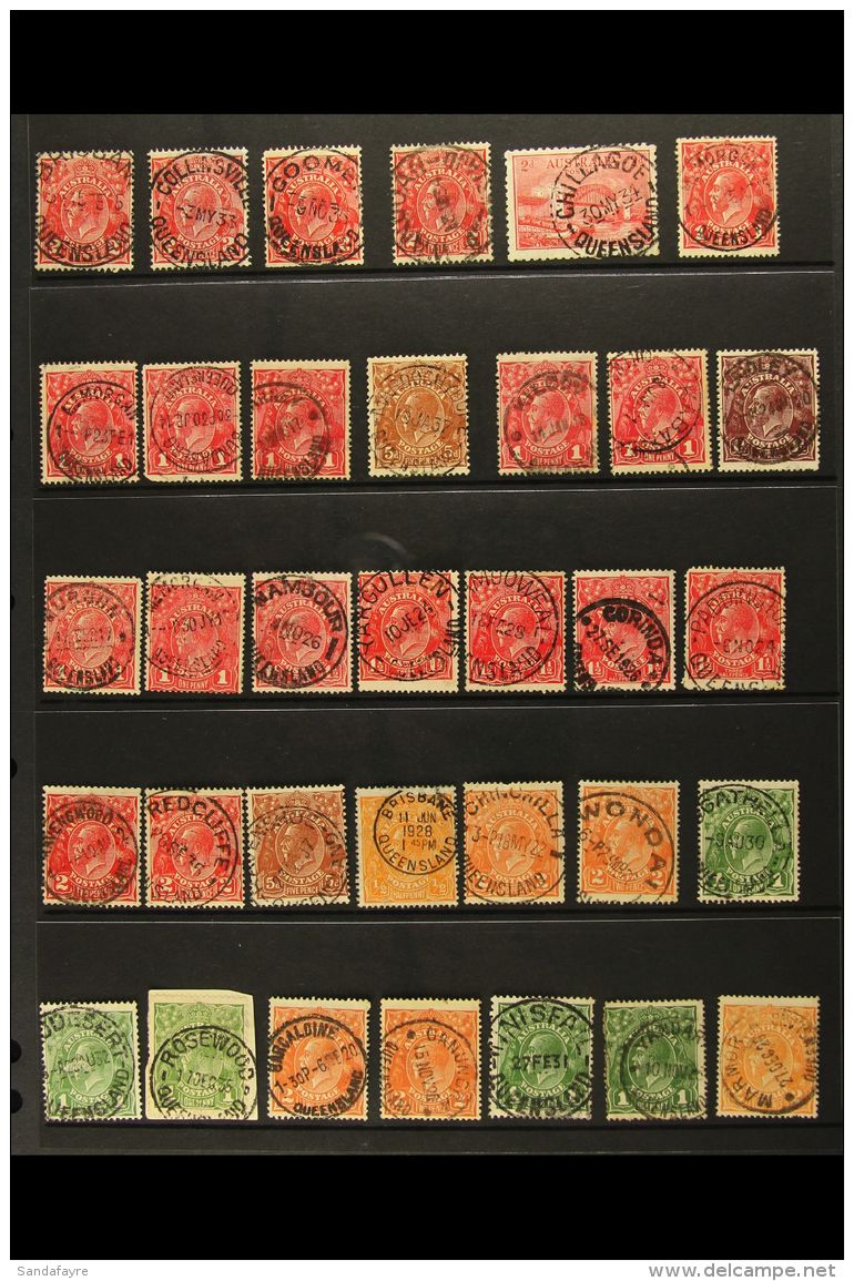 KGV HEADS - POSTMARKS Fine Cds Used Collection Of KGV Head Stamps (a Few On Piece) Arrange By State For POSTMARKS.... - Andere & Zonder Classificatie