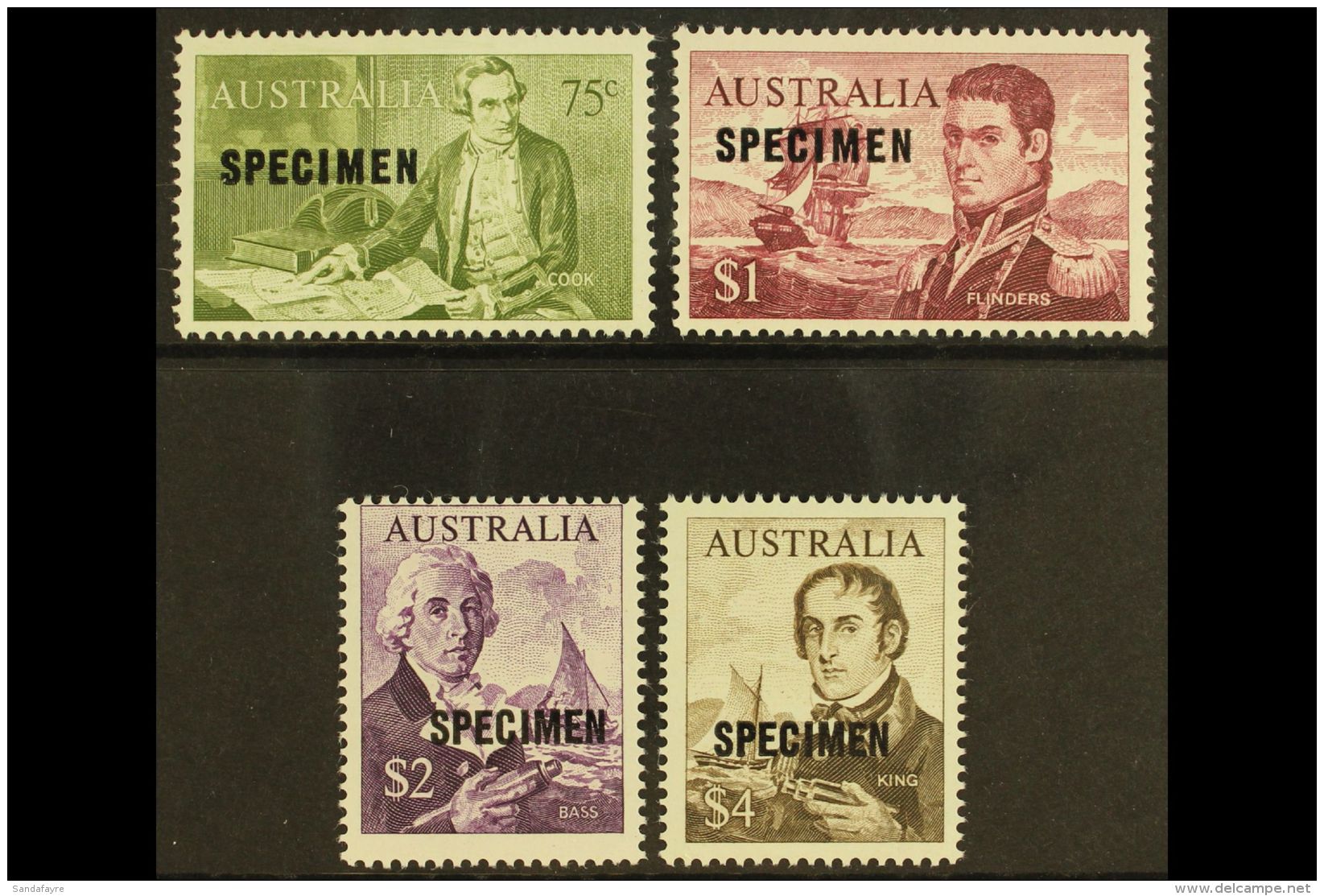 1966-73 75c, $1, $2, And $4 Navigators With "SPECIMEN" Overprint, SG 400s/403s, Never Hinged Mint. (4 Stamps) For... - Andere & Zonder Classificatie