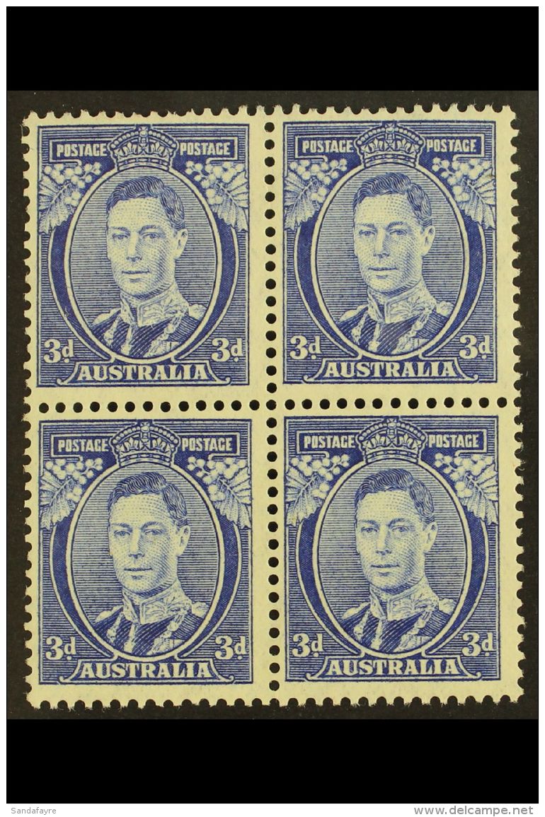 1937-49 3d Bright Blue Perf 13&frac12;x14 Die II Ordinary Thin Paper, SG 168ca, Fine Mint (two Stamps Never... - Sonstige & Ohne Zuordnung