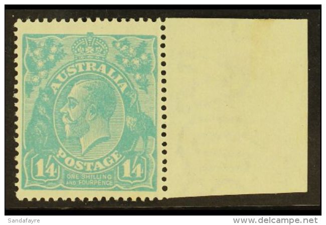 1918 1s 4d Pale Blue Geo V, SG 66, Fine Marginal NHM. For More Images, Please Visit... - Andere & Zonder Classificatie
