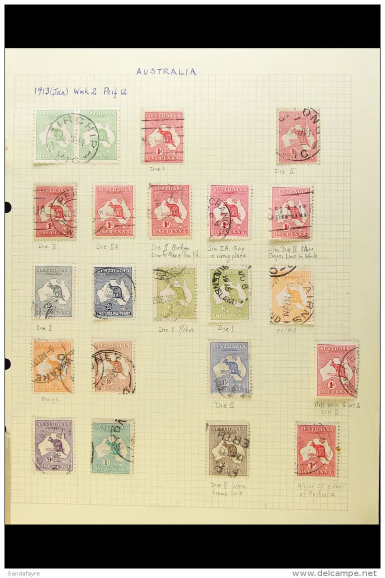 1913-56 INTERESTING USED COLLECTION Presented On Album Pages With "Better" Values, Die Types, Minor Constant Flaw... - Autres & Non Classés