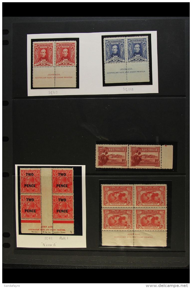 1913-35 MINT MULTIPLES AND IMPRINT BLOCKS A Fine Mint Assembly Which Includes 1913-14 &frac12;d Coil Join Pairs... - Autres & Non Classés