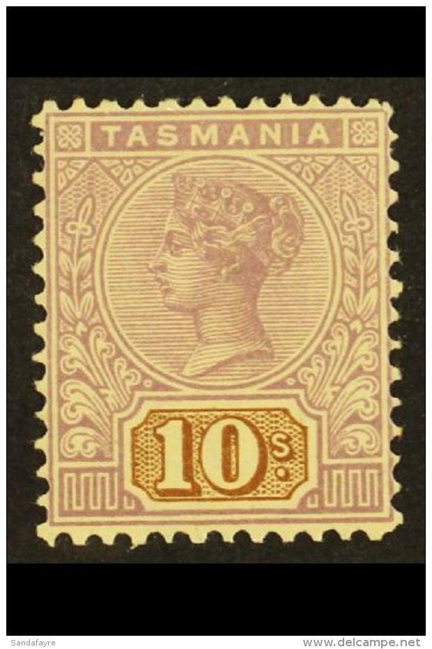TASMANIA 1892 10s Mauve And Brown, SG 224, Fine Mint. For More Images, Please Visit... - Andere & Zonder Classificatie